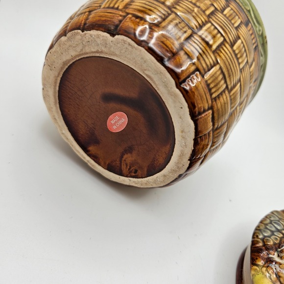 Hen on Nest Ceramic Lidded Jar Farmhouse Chicken Sugar Bowl Country Kitchen - Picture 5 of 6